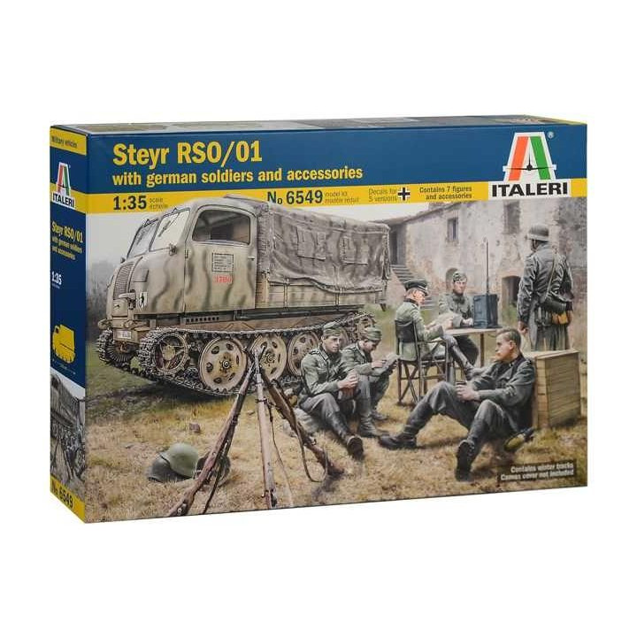 Model Kit military 6549 - STEYR RSO/01 with GERMAN SOLDIERS (1:35)