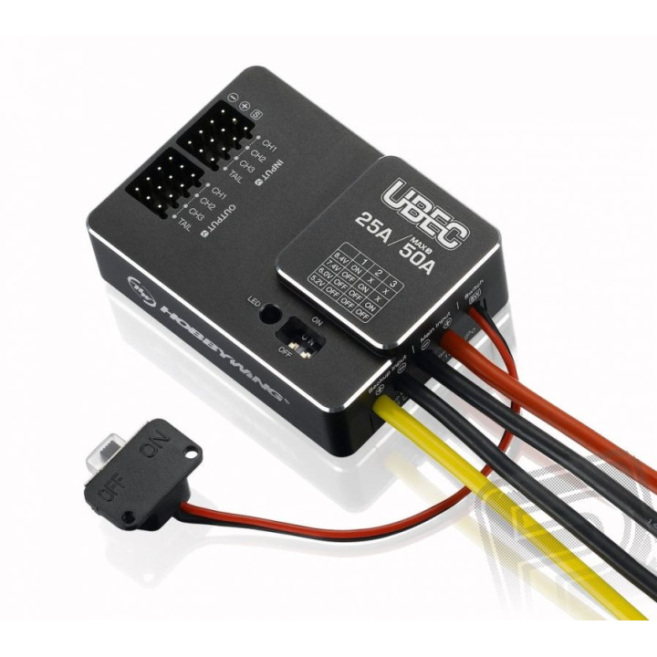 UBEC-25A-HV stabilizátor napájení 5,0/6,0/7,4/8,4 V 25A