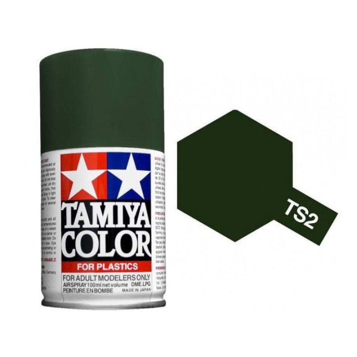 85002 TS 2 Dark Green Tamiya Color 100ml (Acrylic Spray Paint)
