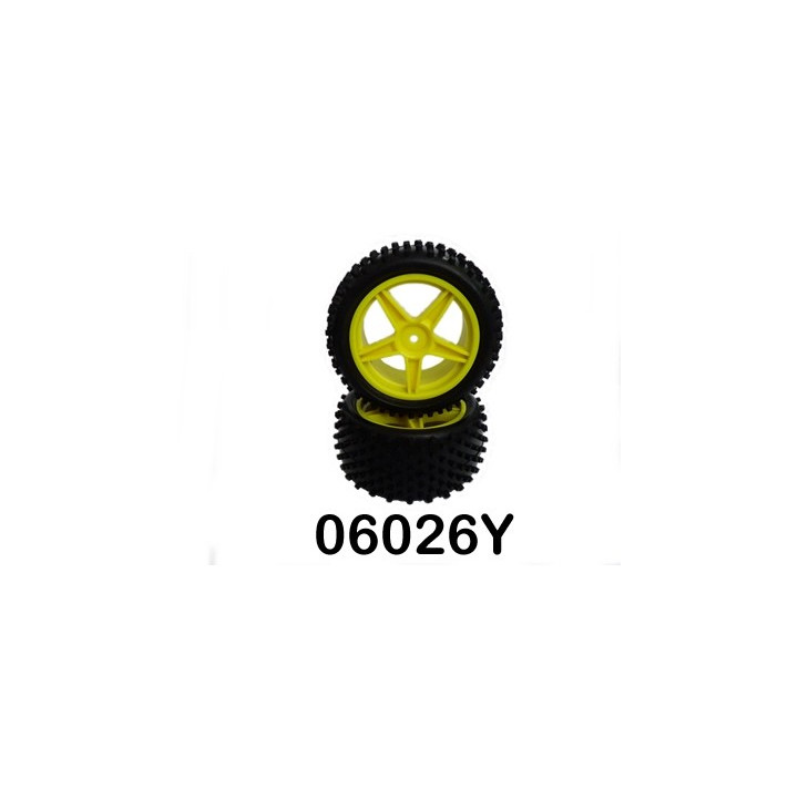 Gumy nalepené – Buggy 1:10, zadní, 2ks. (žluté)