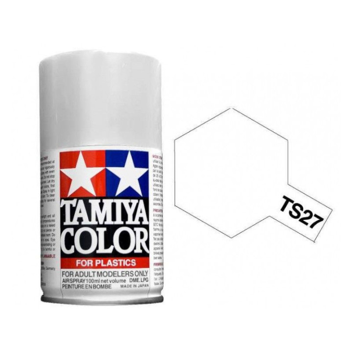 85027 TS 27 Flat White Tamiya Color 100ml (Acrylic Spray Paint)
