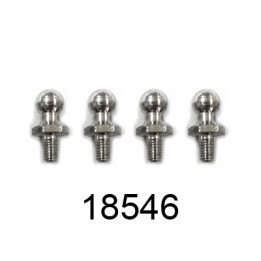 Kulové čepy řízení 2,6mm, 4ks.