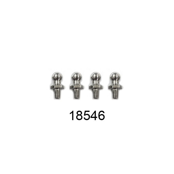 Kulové čepy řízení 2,6mm, 4ks.