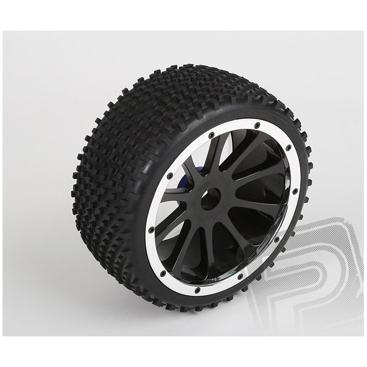 Gumy nalepené, BUGGY, černý disk, 2ks, 1/5