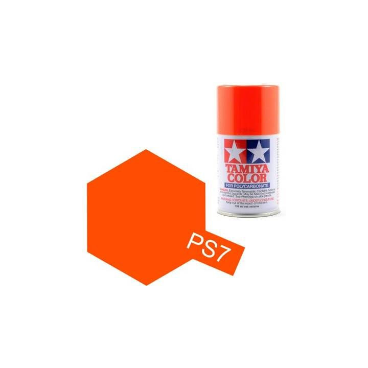 Tamiya Color PS-7 Orange Polycarbonate Spray 100ml