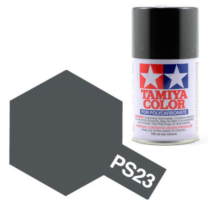 Tamiya Color PS-23 Gun Metal Grey Polycarbonate Spray 100ml