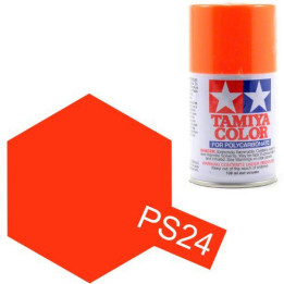 Tamiya Color PS-24 Flourescent Orange Polycarbonate Spray 100ml