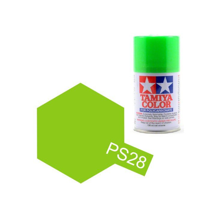 Tamiya Color PS-28 Flourescent Green Polycarbonate Spray 100ml