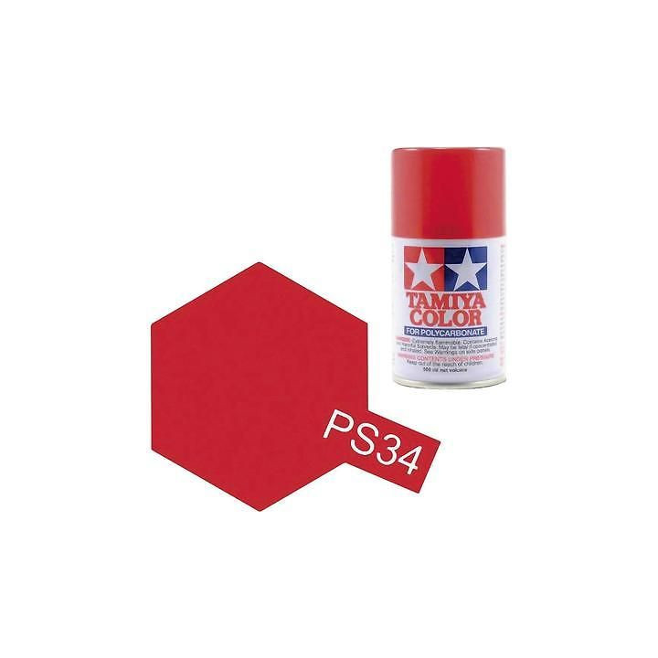 Tamiya Color PS-34 Bright Red Ferrari Polycarbonate Spray 100ml