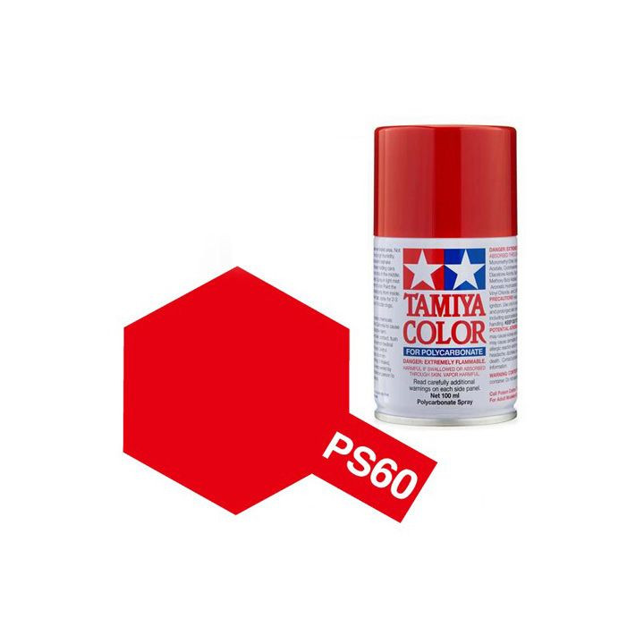 Tamiya Color PS-60 Bright Mica Red Polycarbonate Spray 100ml