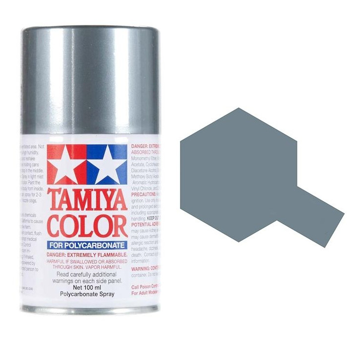Tamiya Color PS-63 Bright Gun Metal Polycarbonate Spray 100ml