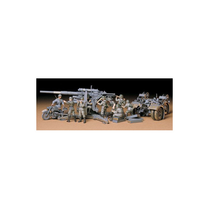 Tamiya 88mm FLAK + motocykel 1/35