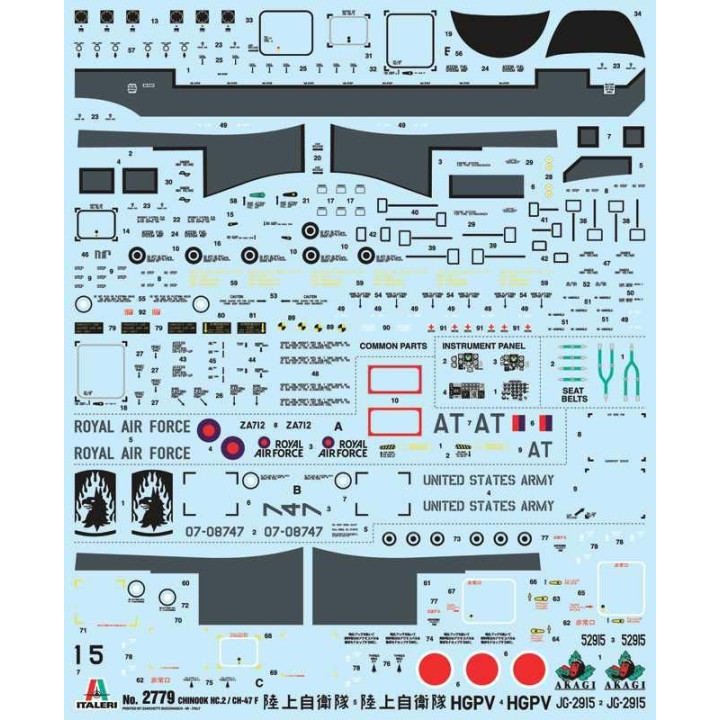 Model Kit vrtulník 2779 - CHINOOK HC.2 CH-47F (1:48)