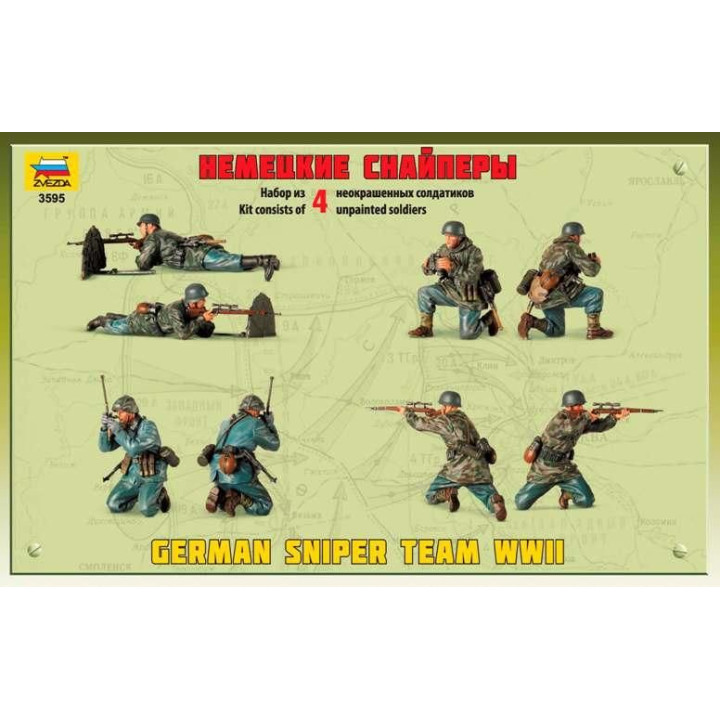 Model Kit figurky 3595 - German Sniper Team (1:35)
