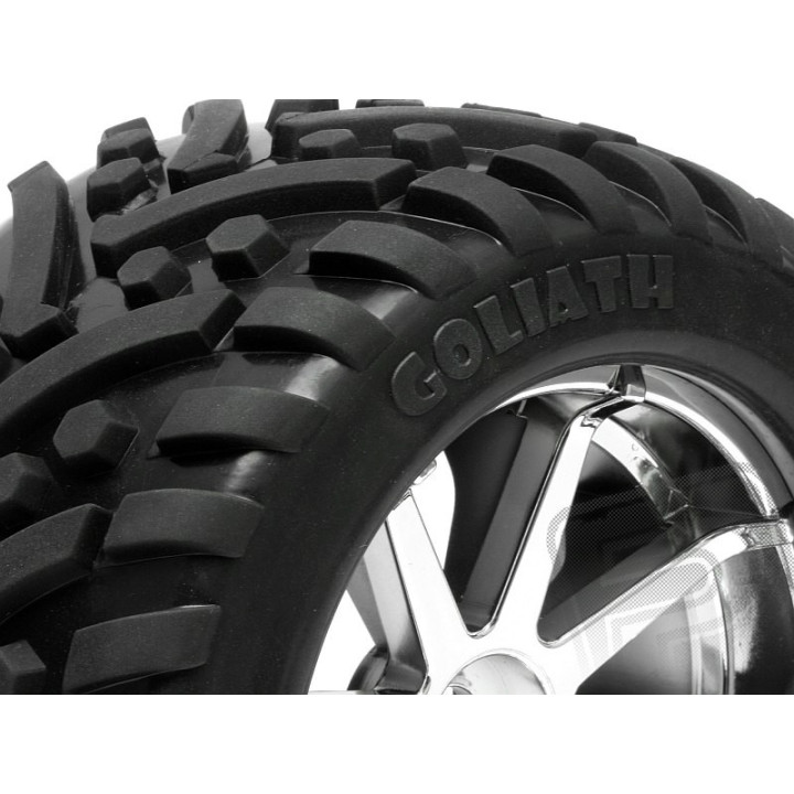 Nalepené GOLIATH gumy 178x97mm na BLAST chromových diskách