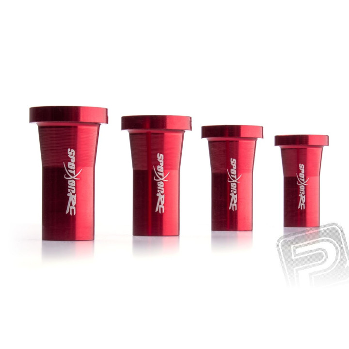 Distanční sloupek 30mm M6 Červený 4ks