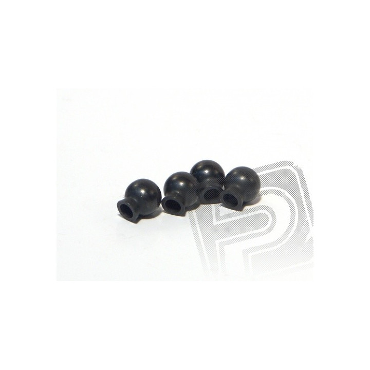 Kulička kloubku, 6.8 x 7.3 x 3mm (černé, 4ks)