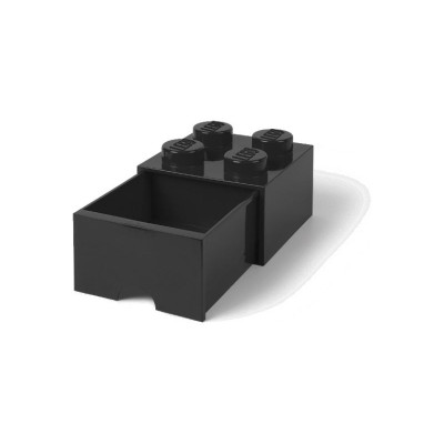 LEGO úložný box s šuplíkem 250x250x180mm - černý