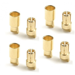 Konektor pozlátený 6.0mm (4 páry)