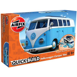 Quick Build auto J6024 - VW Camper Van - modrá