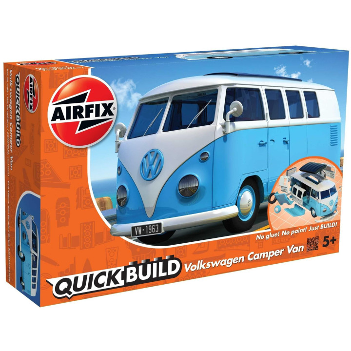 Quick Build auto J6024 - VW Camper Van - modrá