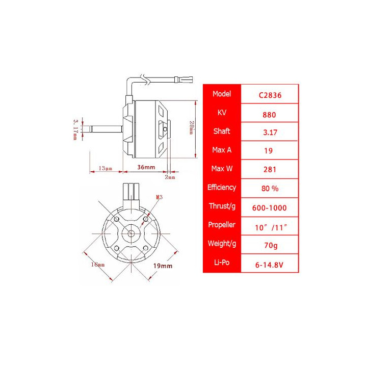Aeolian Revolution - Brushless Motor 880(kv) RPM/V