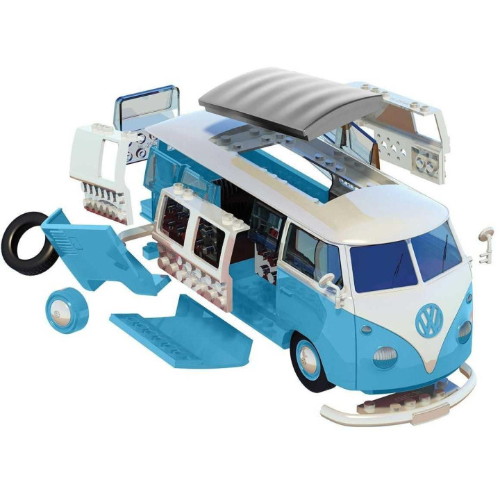 Quick Build auto J6024 - VW Camper Van - modrá