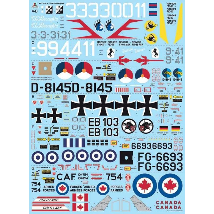 Model Kit letadlo 2514 - F-104 STARFIGHTER G/S - Upgraded Edition RF version  (1:32)