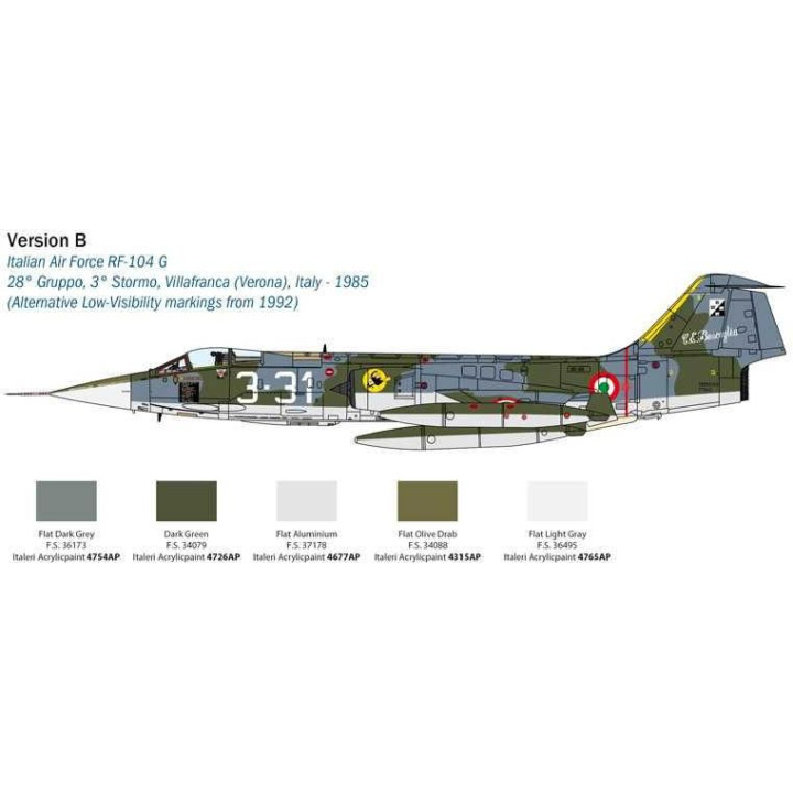 Model Kit letadlo 2514 - F-104 STARFIGHTER G/S - Upgraded Edition RF version  (1:32)