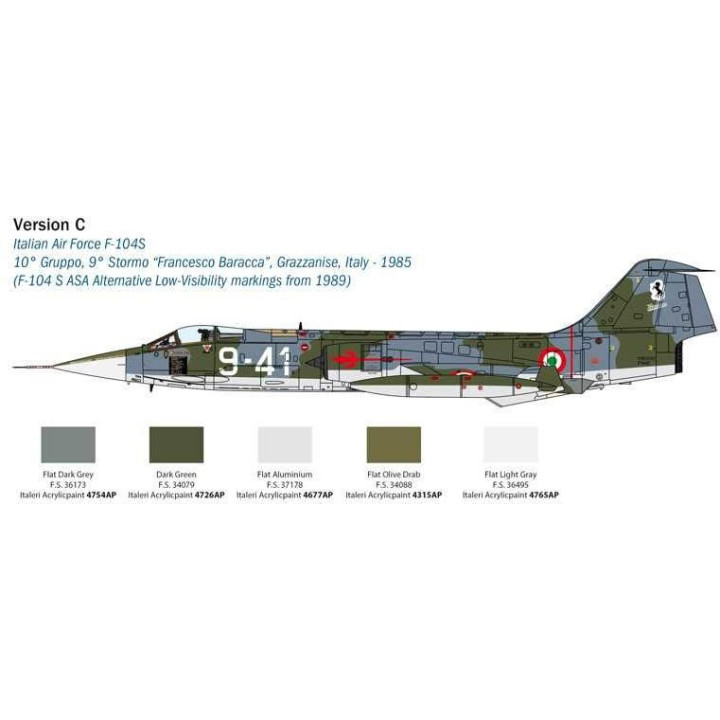 Model Kit letadlo 2514 - F-104 STARFIGHTER G/S - Upgraded Edition RF version  (1:32)