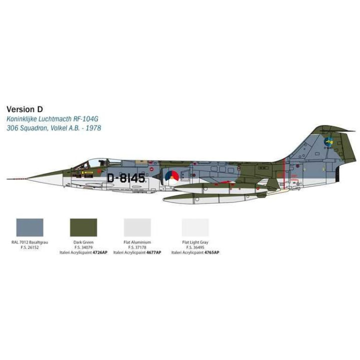 Model Kit letadlo 2514 - F-104 STARFIGHTER G/S - Upgraded Edition RF version  (1:32)