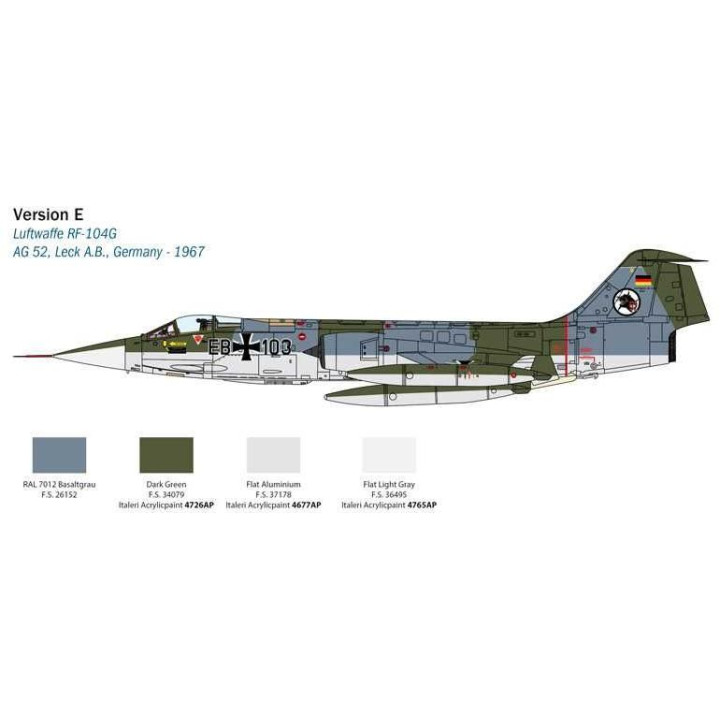 Model Kit letadlo 2514 - F-104 STARFIGHTER G/S - Upgraded Edition RF version  (1:32)