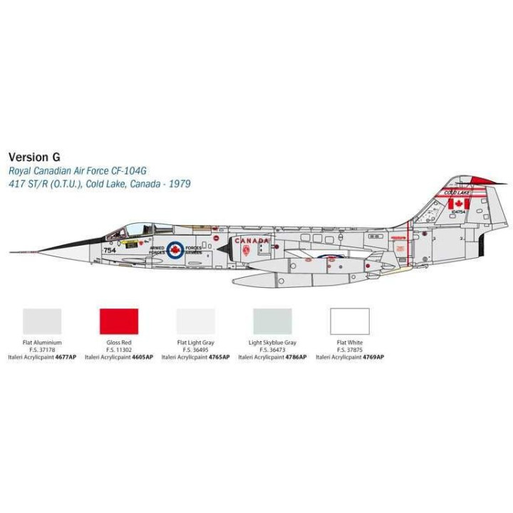 Model Kit letadlo 2514 - F-104 STARFIGHTER G/S - Upgraded Edition RF version  (1:32)