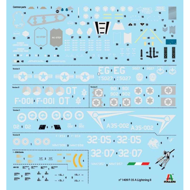 Model Kit letadlo 1409 - F-35 A LIGHTNING II CTOL version (1:72)