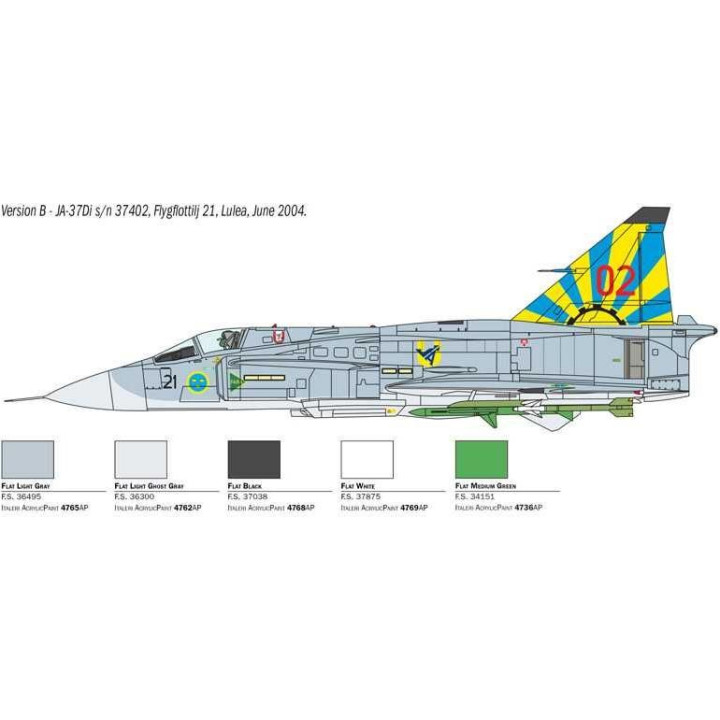Model Kit letadlo 2785 -SAAB JA 37/AJ 37 VIGGEN (1:48)