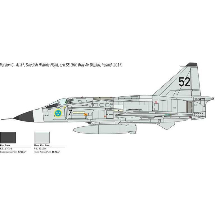 Model Kit letadlo 2785 -SAAB JA 37/AJ 37 VIGGEN (1:48)