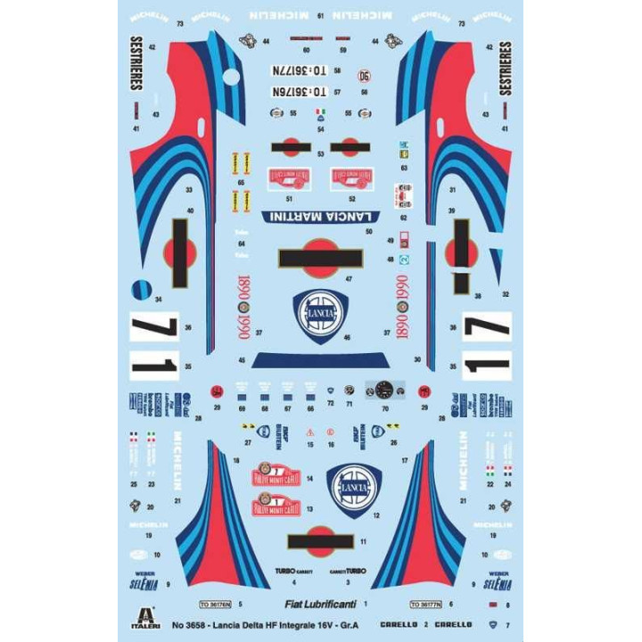 Model Kit auto 3658 - Lancia Delta HF Integrale (1:24)