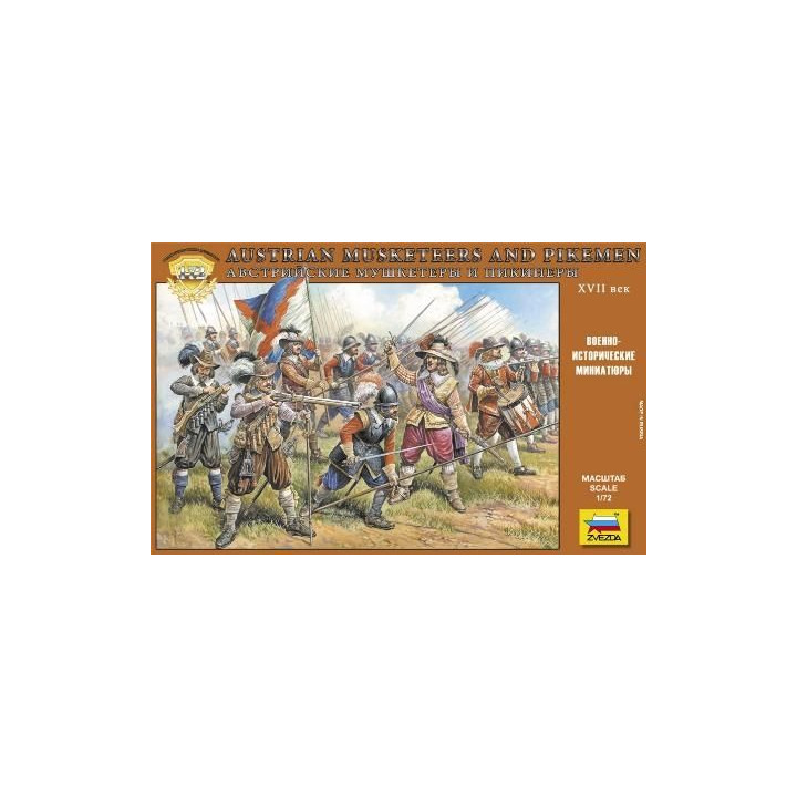 Wargames (AoB) figurky 8061 - Austrian Musketers and Pikeman (1:72)