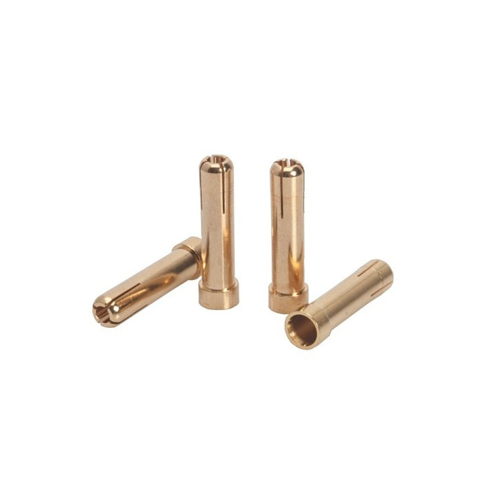 LRP 5mm/G5 na 4mm/G4 Gold Works Team/zlaté konektory (4ks.)