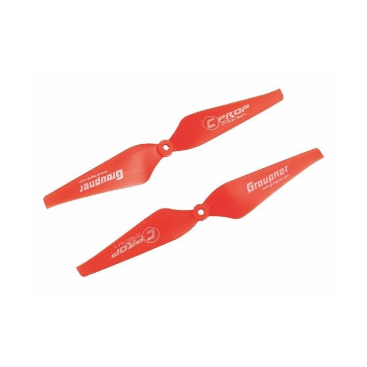 Graupner COPTER Prop 9x4 pevná vrtule (2ks.) - červené