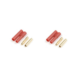 Konektor zlacený 4.0mm s plastovým krytem (1 pár)