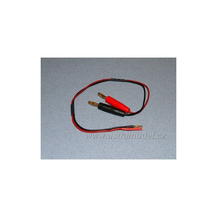 Nabíjecí kabel s banánky - 2mm (F+)(M-)