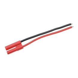 Konektor zlacený 4.0mm samec s kabelem 14AWG 10cm