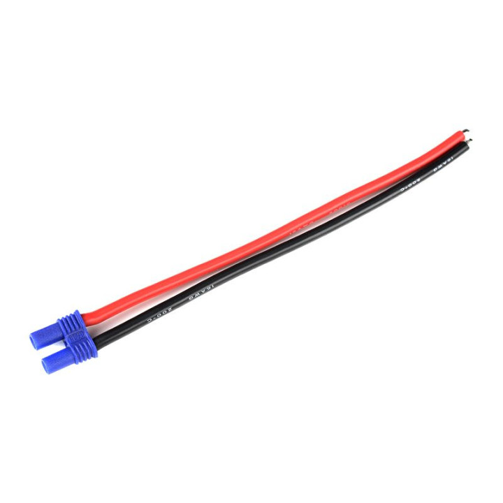 Konektor zlacený EC2 samec s kabelem 14AWG 12cm