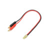 Nabíjecí kabel s konektorem Mini Tamiya přístroj (samice) a zlacenými 4mm banánky, kabelem 16AWG o délce 30cm.