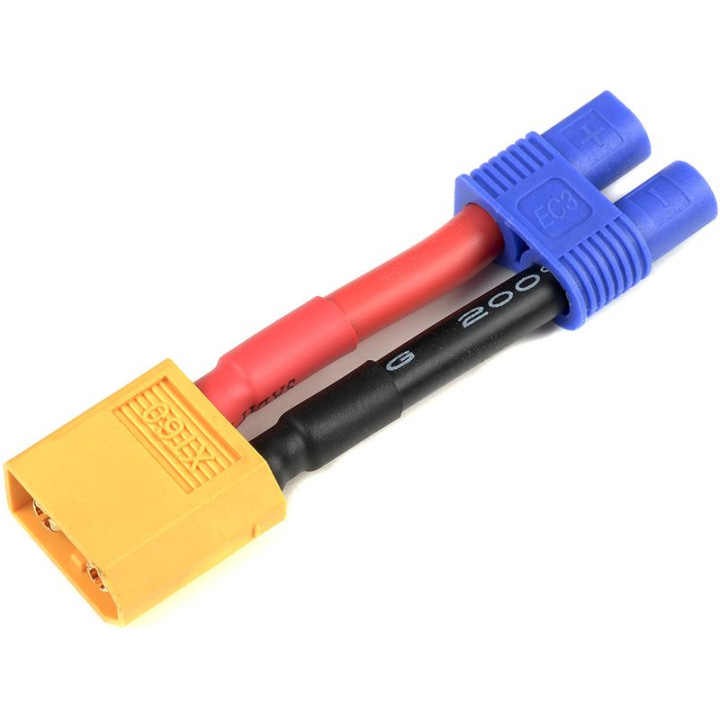 Konverzní kabel EC3 samec - XT-60 samice 12AWG