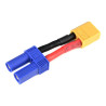 Konverzní kabel s konektory EC5 baterie (samice) - XT-60 přístroj (samec), kabel 12AWG.