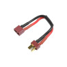 Prodlužovací kabel Deans baterie a přístroj (samice a samec) průřez 12AWG, délka 12cm.