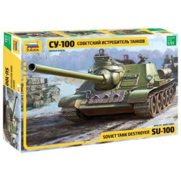 Model Kit tank 3688 - Soviet S.P.Gun SU-100   (new molds) (1:35)