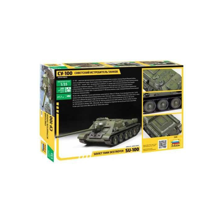 Model Kit tank 3688 - Soviet S.P.Gun SU-100   (new molds) (1:35)